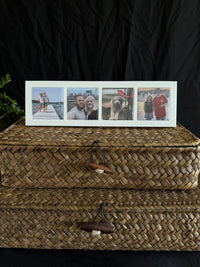1" × 4" Rectangle Photo Magnet Frame Black or White