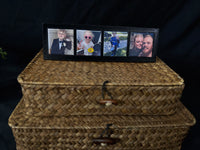 1" × 4" Rectangle Photo Magnet Frame Black or White
